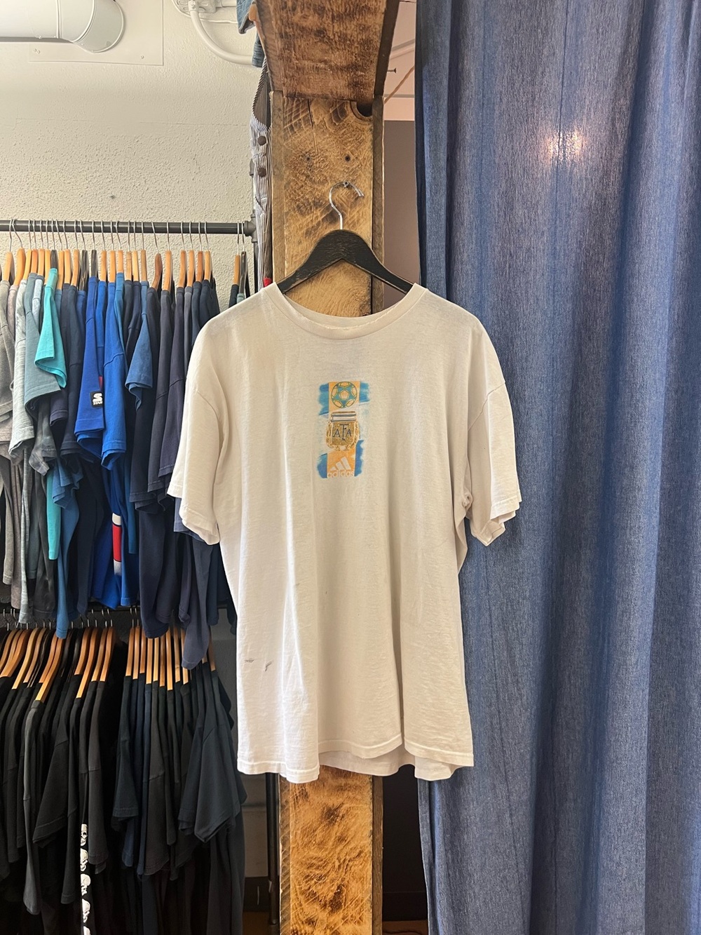 Vintage Adidas Argentina Football Association White T-shirt